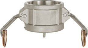 Riegler Kamlok-Verschlusskappe Typ DC aus Aluminium in Silber für Stecker-Ø 37 mm - Bild 1