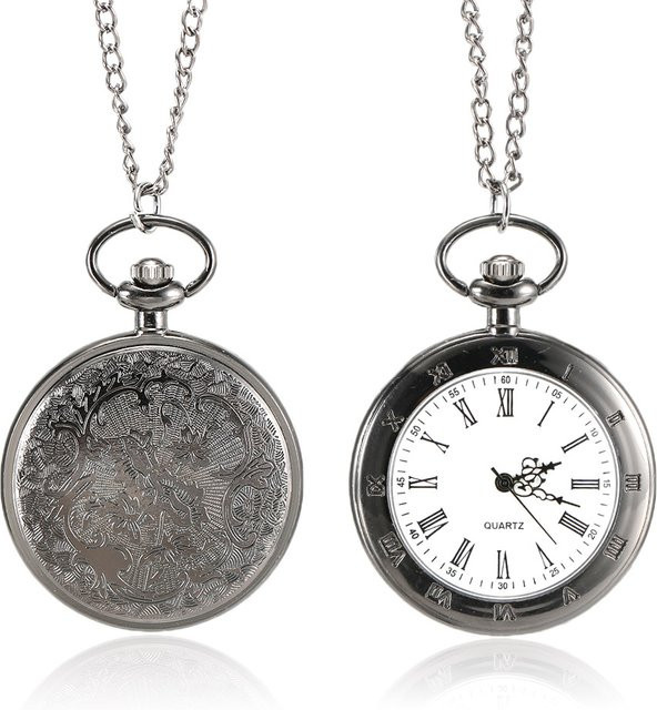 Taschenuhr Quarz, Schwarz, Analoguhr, Unisex - Bild 1