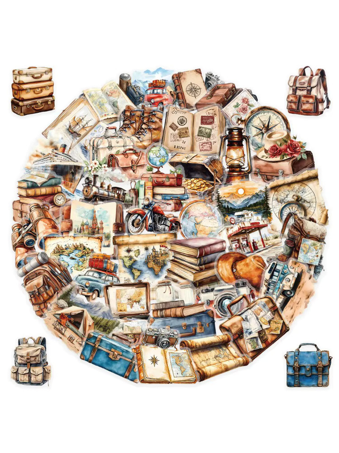 50 Stück Retro-Reise-Aufkleber im Vintage-Stil für dein Tagebuch und Scrapbook DIY-Dekoration von BulingBulingStickers Store in Multicolour - Bild 4