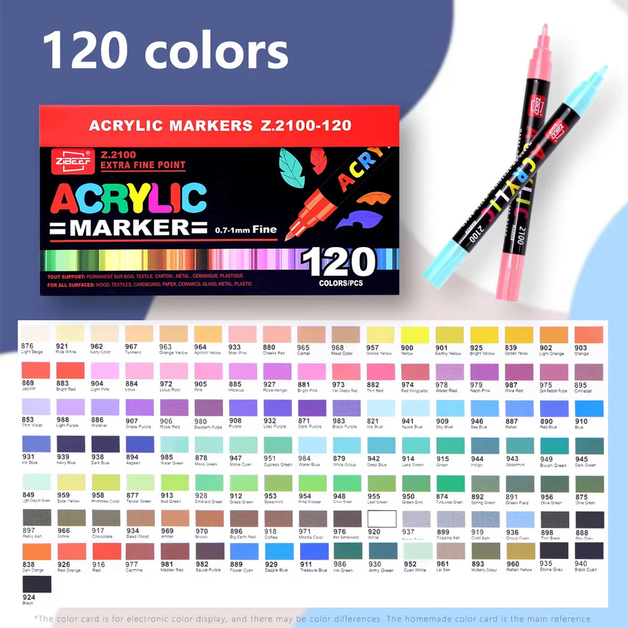 Hochpigmentierte Acryl-Malstifte in Multicolour für DIY-Kunstprojekte auf Holz, Metall, Kunststoff, Leinwand, Stoff, Glas, Keramik und Stein - Bild 6