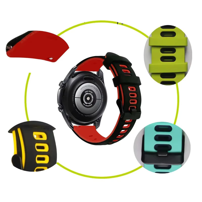 QCTOG Uhrenarmband Silikon, 22 mm, Samsung Galaxy Watch3 45mm 46mm - Bild 4
