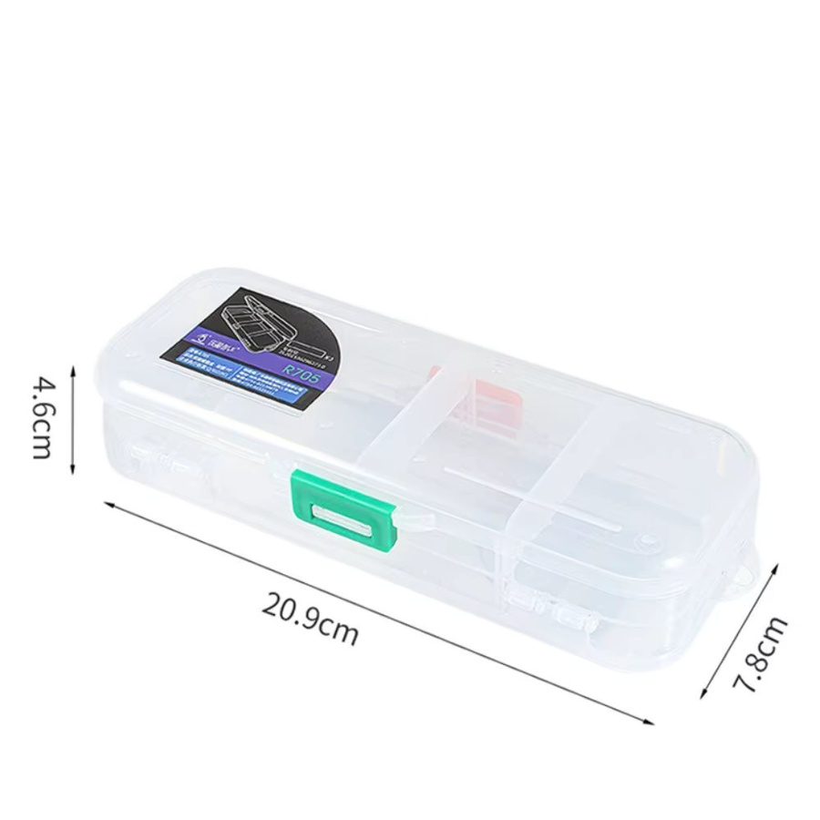 Transparentes Kawaii Federmappe aus Kunststoff mit Doppelwand-Design, weißes Schreibwaren-Etui für Schule und Büro mit großem Fassungsvermögen - Bild 2