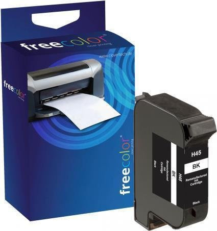 FREECOLOR Tintenpatrone Schwarz für HP DJ710 und HP DJ960C, 42 ml - Bild 1