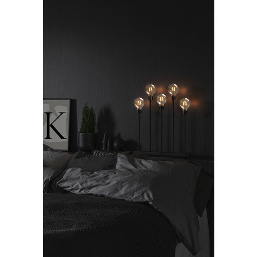 Konstsmide Metallleuchter aus Stahl in Schwarz inklusive LED-Leuchtmittel, B/H/T: 13 x 54 x 45 cm - Bild 2