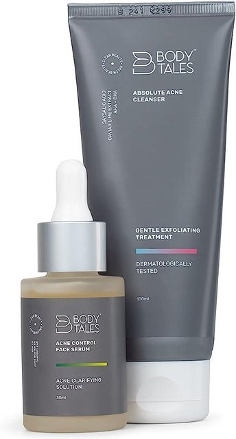 Bodytales Akne-Kontrolle Gesichtsserum & Absolute Akne-Reinigung Set, 30 ml + 100 ml - Bild 1