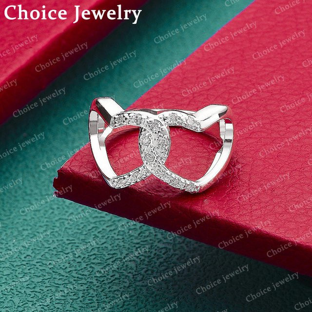 Grace Jewelry Ehering 925 Silber, Zirkonia, Damen - Bild 1