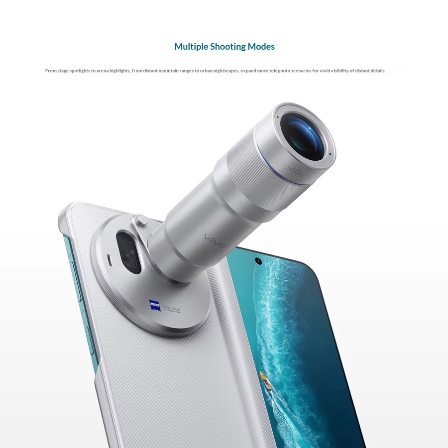 Vivo X Fold6 Teleobjektiv-Zoom-Extender mit faltbarem G2-Lipstick-Fotografie-Kit in Silber - Bild 2