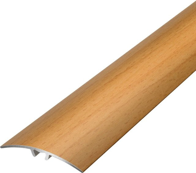 Dalsys 3-in-1 Übergangsprofil aus Aluminium in Buche Optik, selbstklebend, Breite: 3,7 cm, Länge: 93 cm - Bild 1