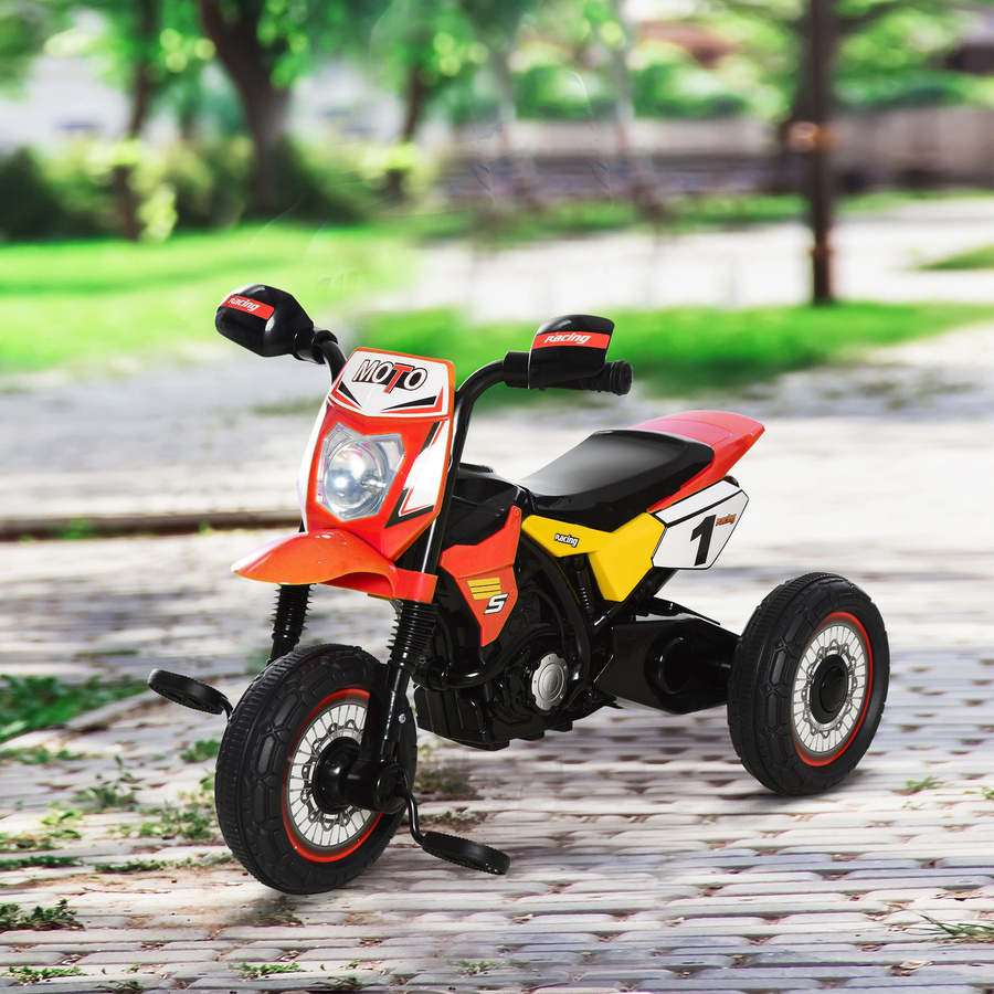 HOMCOM Kindertrike Moto Cross, Fahrzeuge, Rot, mit Musik- und Lichteffekten, ab 1,5 Jahren - Bild 2
