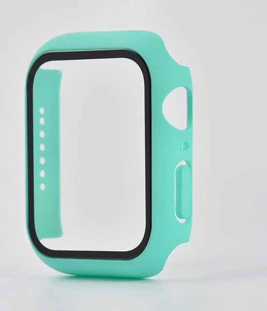 Apple Displayschutzhülle, Gehärtetes Glas, PC-Stoßfänger, hellgrün, Unisex - Bild 1