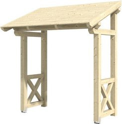 SKANHOLZ Vordach Paderborn 4 aus nordischer Fichte in Natur Beige, Breite: 242 cm, Tiefe: 156 cm - Bild 1