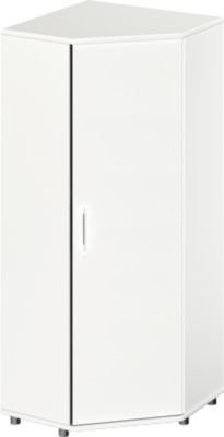 Schäfer Shop Genius Eckschrank TETRIS WOOD mit 5 Fachböden, weiß, B: 80,0 cm, H: 191,0 cm - Bild 1