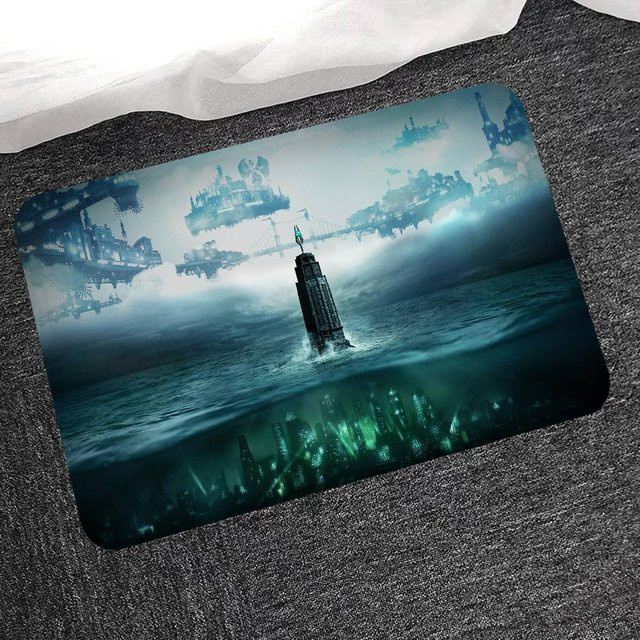 Miniso BioShock Fußmatte rutschfest und waschbar, B/L: 50 x 80 cm, Mehrfarbig - Bild 1