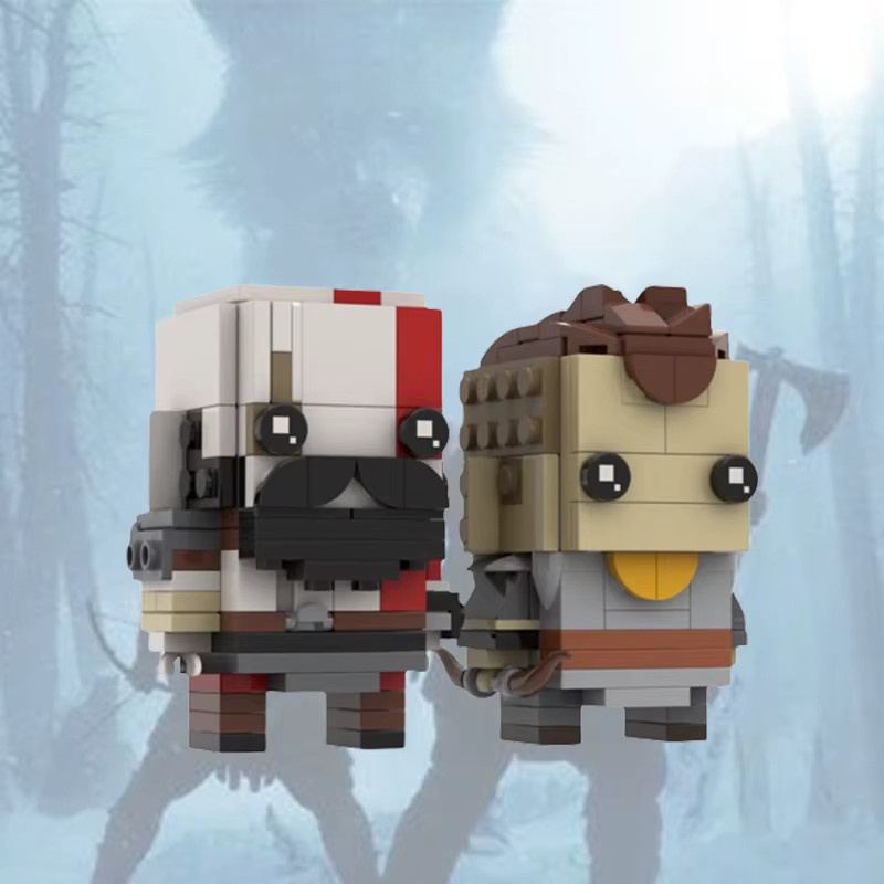 Garno MOC God of War Kratos und Atreus Actionfiguren Bausteine Set - Bild 3