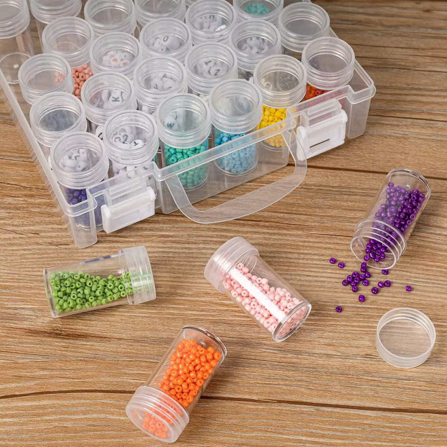 Transparente Kunststoff-Aufbewahrungsbox mit 5, 30 oder 60 Fächern für Schmuckzubehör, Perlen und Diamantmalerei-Materialien - Bild 3