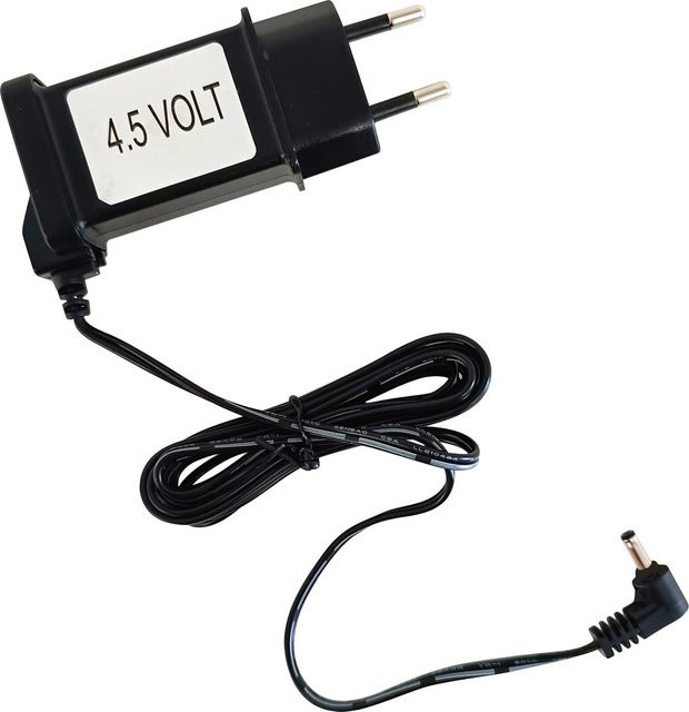 OBI Adapter 4,5 V mit Barrel-Stecker in Schwarz aus Kunststoff, Durchmesser: 90 mm - Bild 1