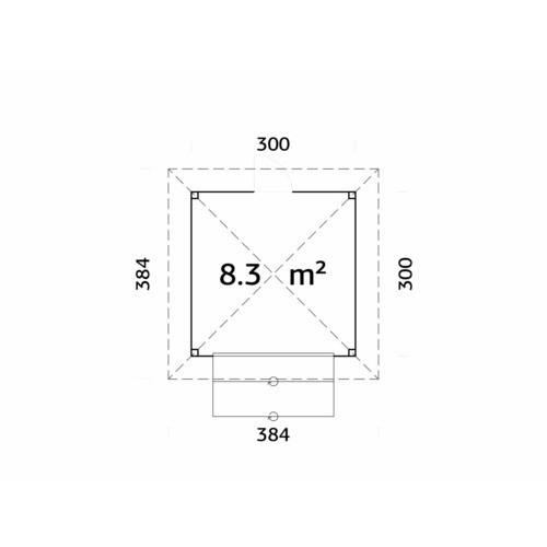 Palmako Marktstand Bianca Set 104 aus Fichtenholz mit Pyramidendach, braun, B/T/H: 300 x 300 x 319 cm - Bild 2
