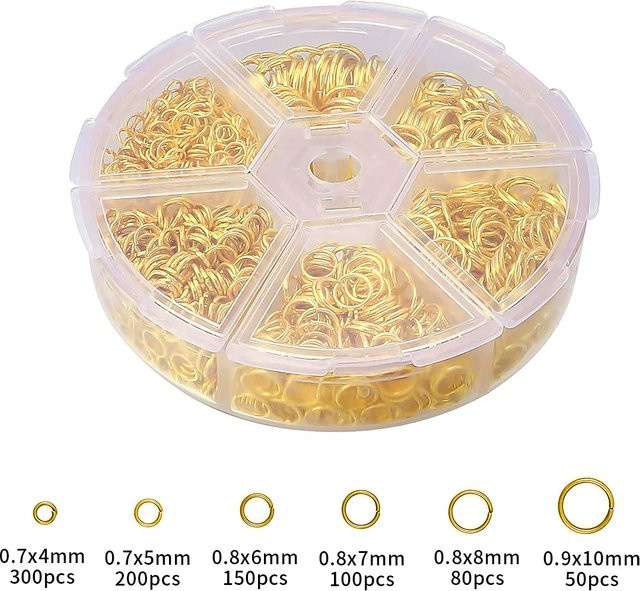 Biegeringe Set, Gold Silber Bronze, DIY Schmuckherstellung Zubehör - Bild 1