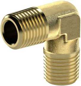 Riegler Winkelstück außen/außen aus Messing in blank/brushed brass mit R 1/2 Zoll und SW 21 - Bild 1