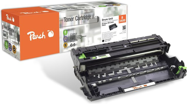 Peach B3400 Trommeleinheit in Schwarz ersetzt Brother DR-3400 für Brother HLL 5100 DN, Brother DCPL 5500 DN, Brother DCPL 6600 DW und Brother HLL 5000 D (wiederaufbereitet) - Bild 1