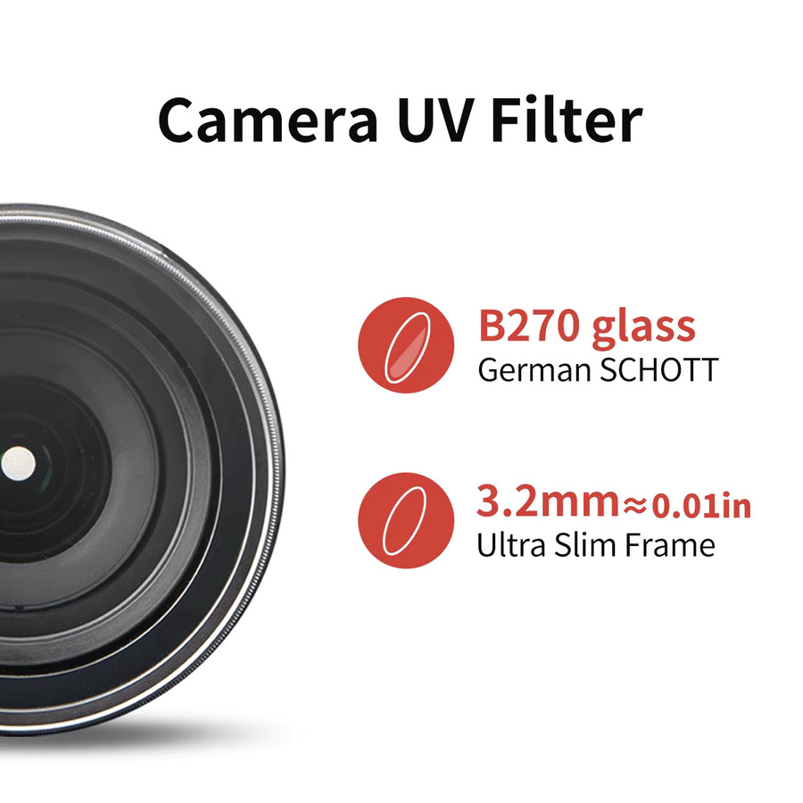 Mecoright Professionelles Kameraobjektiv-Filterset UV CPL ND8 Black Mist 1/4 HD Mehrfach Beschichtet, Farbe: Schwarz, Durchmesser: 37-82mm - Bild 2
