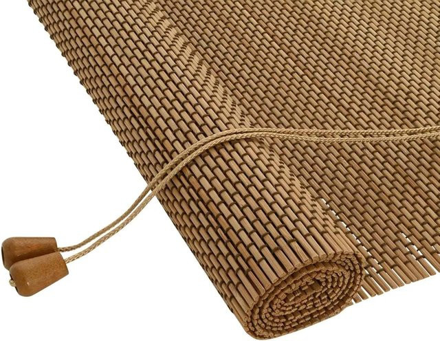 vidaXL Bambus-Rollo Braun, UV-beständig, B/H: 70 x 220 cm - Bild 1