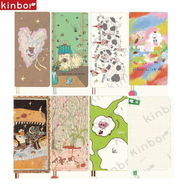 Kinbor 2027 Notizbuch-Agenda Wochenplaner mit BaChuan Papier als Taschen-Journal für Reiseaufzeichnungen und Schulbedarf - Bild 1