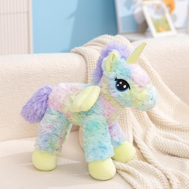 Kawaii Einhorn Traum Regenbogen Plüschtier, Rosa, Grün, Bunt, ab 14 Jahren - Bild 1