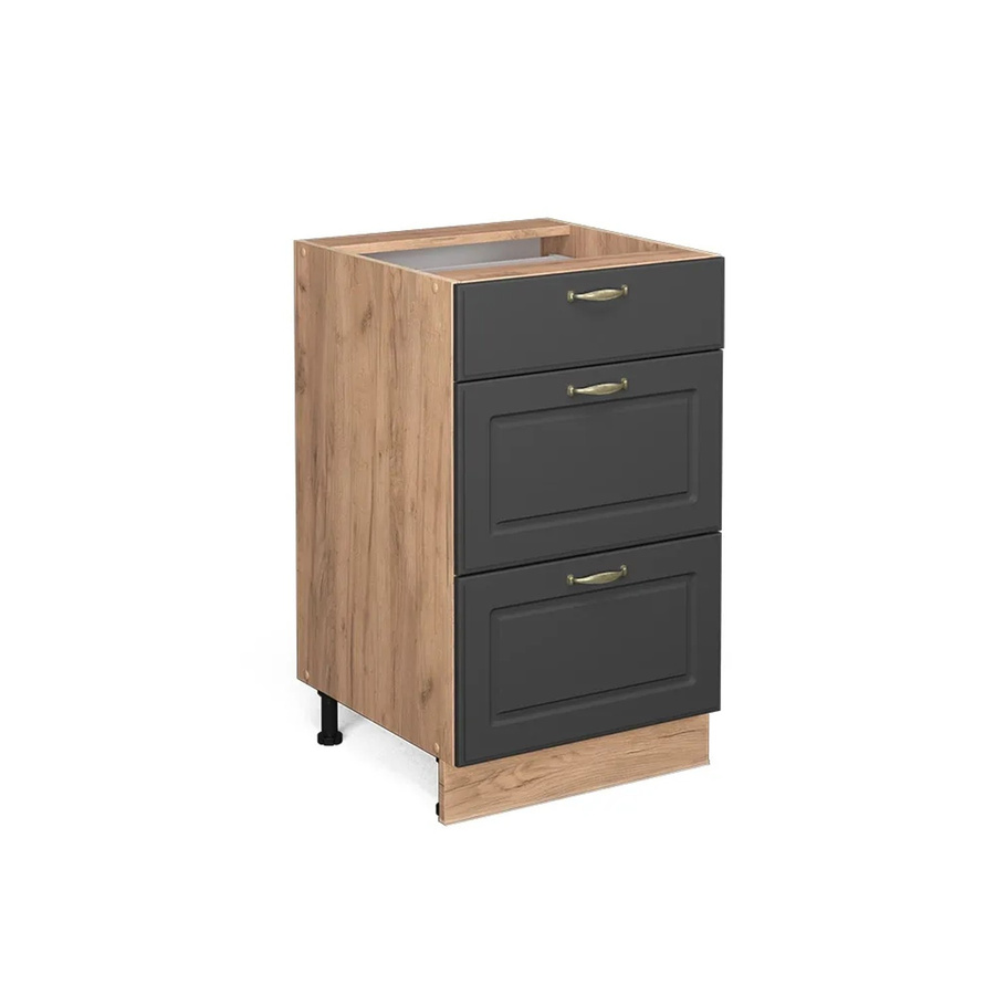 Vicco Küchenunterschrank Fame-Line Anthrazit-Gold/Goldkraft Eiche Breite: 50 cm ohne Arbeitsplatte - Bild 2