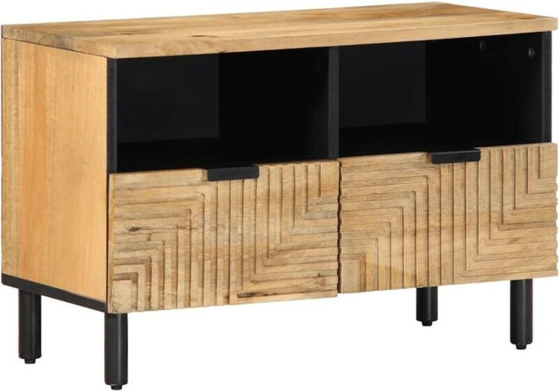 Vidaxl TV-Schrank aus Massivholz in Braun im Industrial Design B/T/H: 70 x 33 x 46 cm - Bild 1