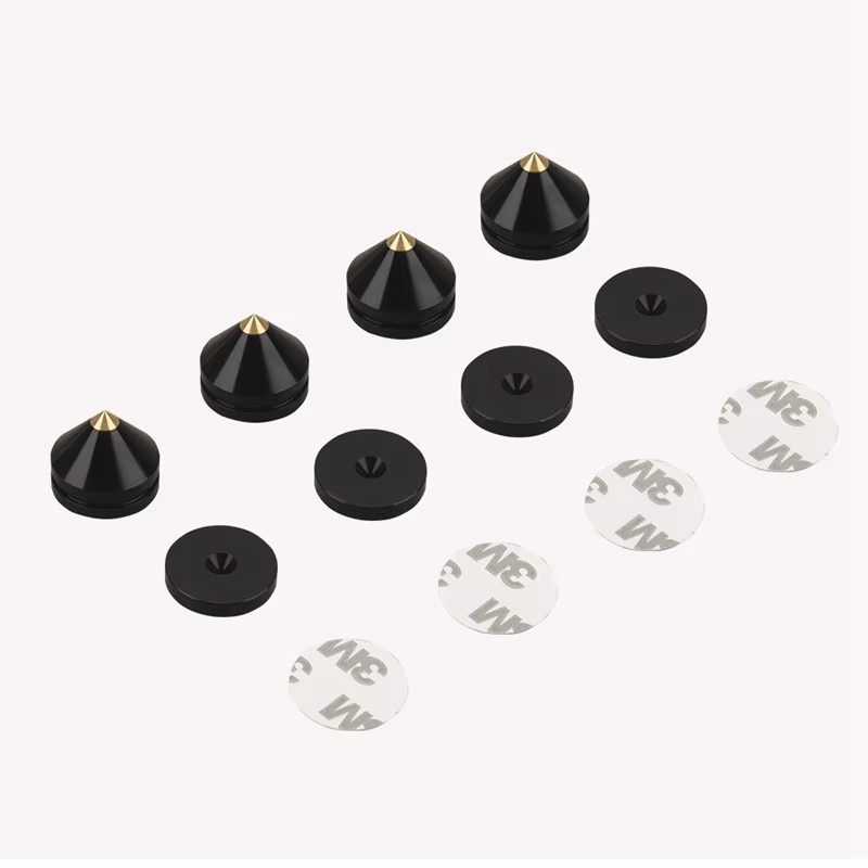 HIFIDIY LIVE Lautsprecherständer-Füße aus Aluminiumlegierung in Schwarz, 4er-Set Spikes mit M23*20 Gewinde - Bild 2