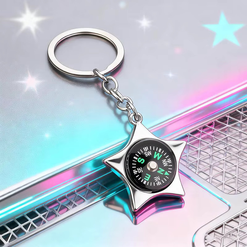 diffone Schlüsselanhänger Kompass, Metall, Unisex - Bild 2