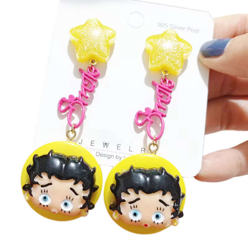 Betty Boop Ohrringe, Harz, Bunt, Damen - Bild 4