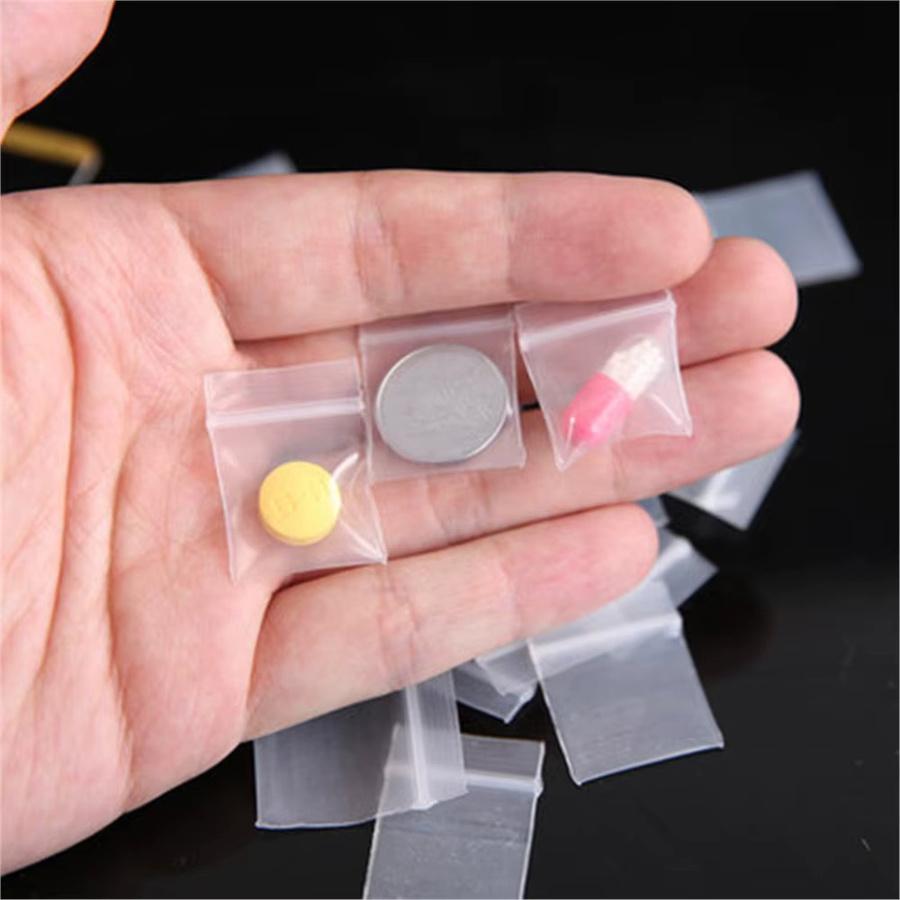 100 Stück Mini Ziplock Plastiktüten transparent wiederverschließbar für Schmuck und Kleinteile - Bild 3