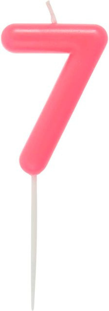 Rico Design Zahlenkerze in Neon Pink für deinen Geburtstag - Bild 1