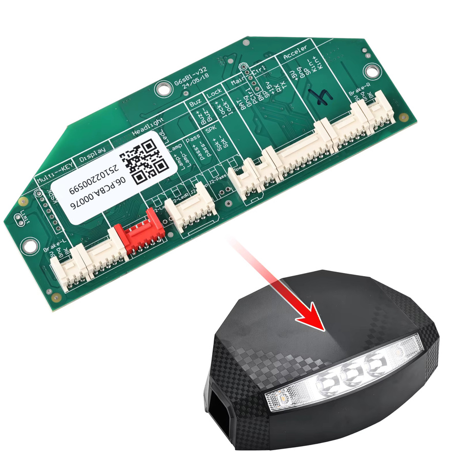 KuKirin G4 Elektroroller Ersatzteil Set: Armaturenbrett Schaltung Platine und Display Motherboard in Grün - Bild 2