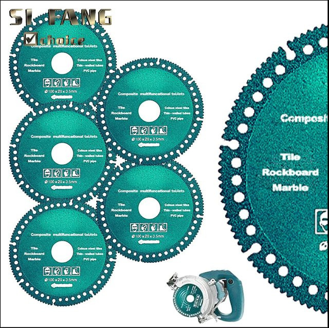 SI FANG Diamant-Sägeblatt für Winkelschleifer, ultradünne gelötete Trennscheibe für Keramikfliesen und Glas, Durchmesser: 100 mm, Breite: 20 mm - Bild 1