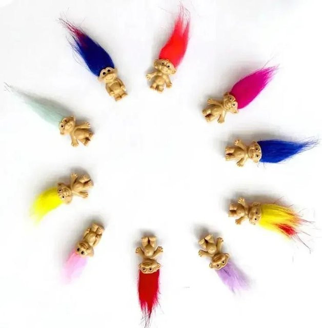 Binchi Outdoor Product Trolls Mini Puppen, 10-teiliges Set, Bunte Haare - Bild 1