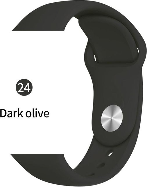 Silikonarmband für Apple Watch, Schwarz, Unisex - Bild 1