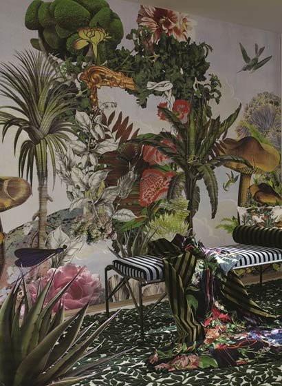 Christian Lacroix Tapete Jardin des Reves Panoramic Floral Mehrfarbig Vlies - Bild 1