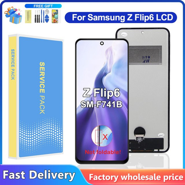 Samsung Z Flip 6 5G LCD Display mit Touch Screen in Schwarz für SM-F741 und SM-F741B zur Reparatur - Bild 1
