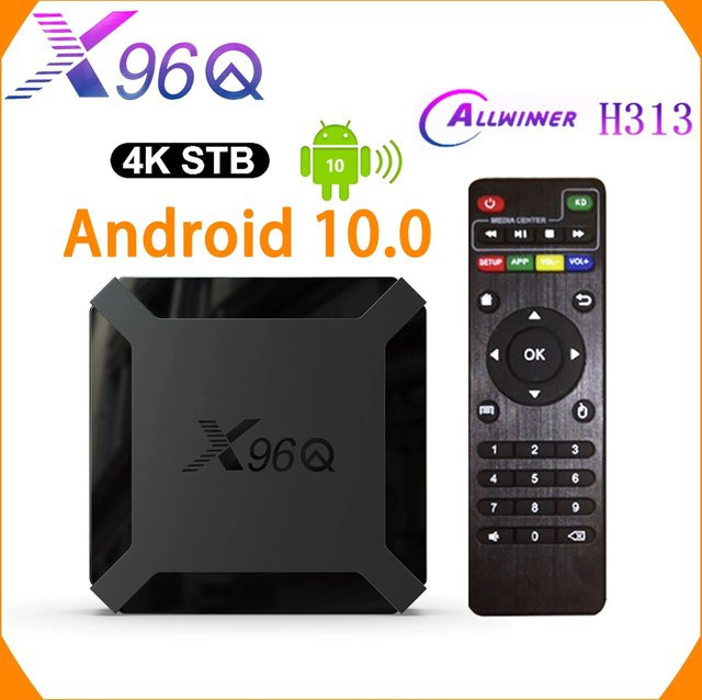 X96Q Android 10 TV Box mit Allwinner H313 Quad Core, 4K UHD, 2GB RAM, 16GB ROM, Wifi, Schwarz - Bild 1