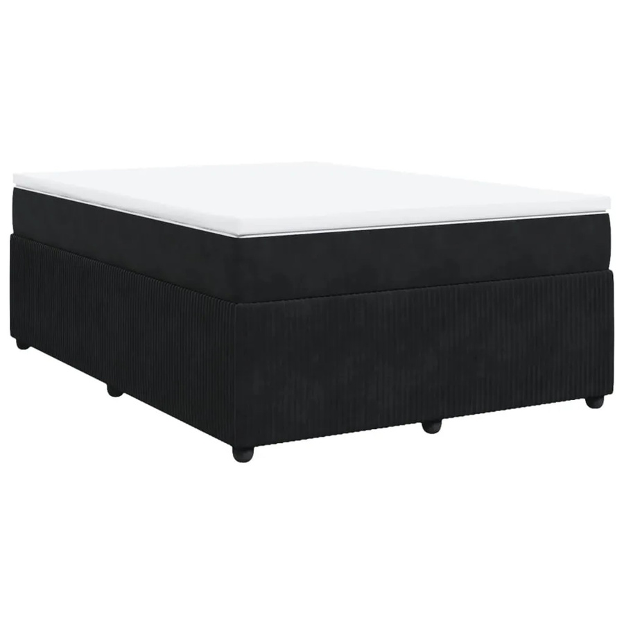 vidaXL Boxspringbett Hybrid mit Matratze und Taschenfederkern, Schwarz, B/T: 160 x 200 cm - Bild 2