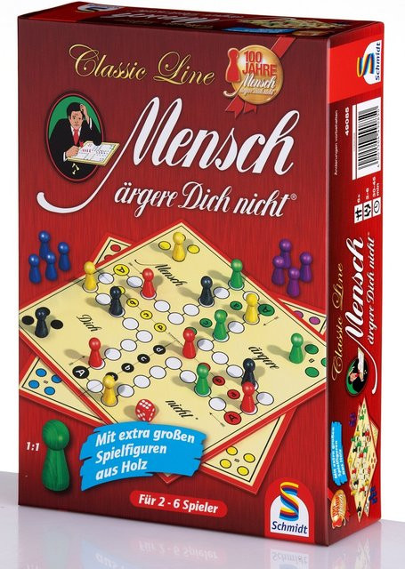 Schmidt Spiele Classic Line Mensch ärgere dich nicht Brettspiel aus Holz - Bild 1