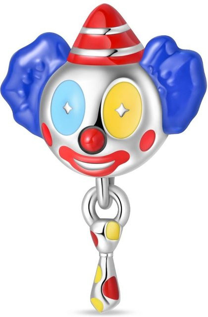 Charm dr Clown, Perle, Zirkonia, Kupfer, Silber, Damen - Bild 1