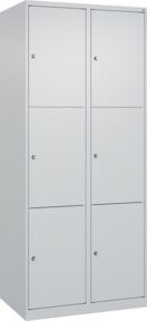 C+P Schließfachschrank Classic PLUS mit 2 Abteilen, Farbe Lichtgrau, B/T/H: 80 x 50 x 185 cm - Bild 1