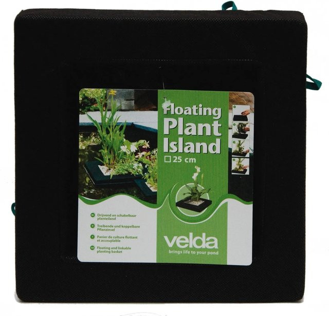 Velda schwimmender Pflanzkorb viereckig in Schwarz für den Teich und Sumpfpflanzen, Breite: 25 cm - Bild 1