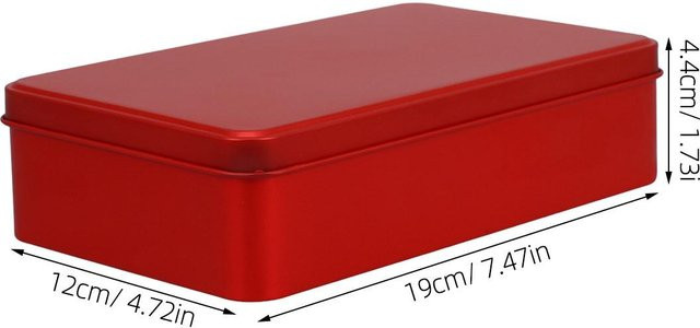 3er-Set Elegante Blechdosen mit Deckel von Elegant Living House in Rot aus Metall für Süßigkeiten und Bastelarbeiten - Bild 1