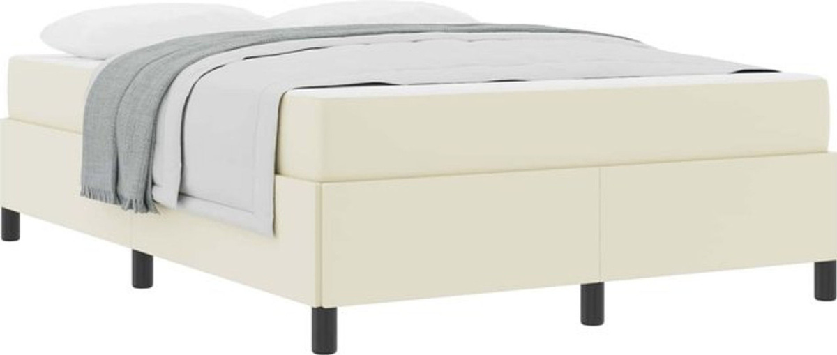 Polsterbett vidaXL in Beige mit Matratze aus Stoff und Holzwerkstoff, B/T: 140 x 190 cm - Bild 1