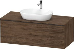 Duravit Waschtischunterschrank D-Neo wandhängend in Schwarz und Nussbaum, Breite: 120 cm, Tiefe: 55 cm - Bild 1